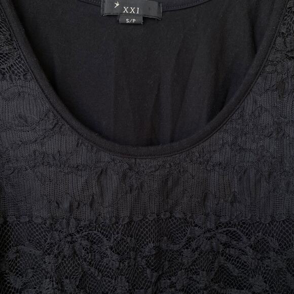 Forever 21 Black Lace Mini Dress Small - Picture 5 of 5